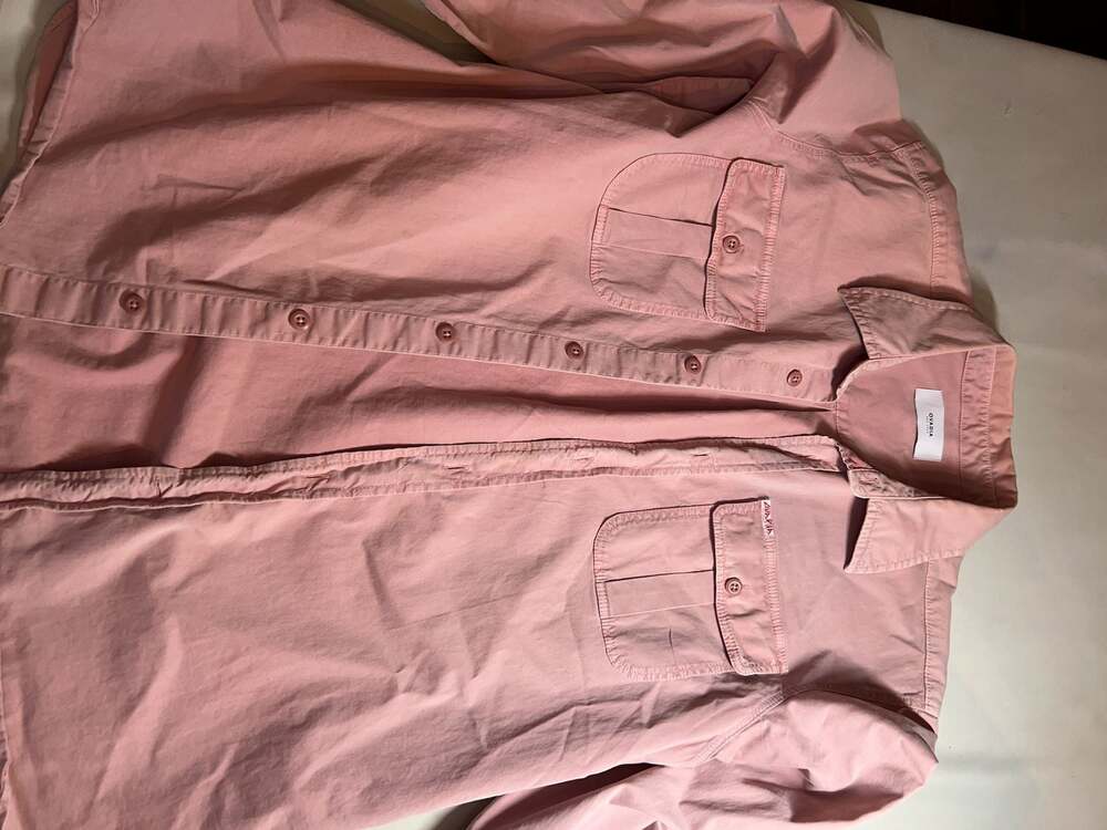 Ovadia New York Pink Button-Down Utility Shirt Size S